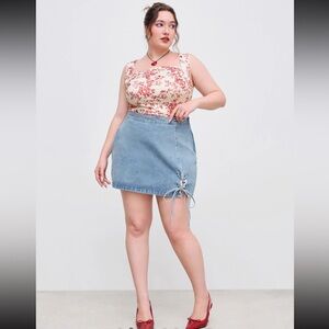 Cider / 1X / Denim Skirt